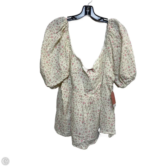 Top Short Sleeve By Arula In Cream, Size: 2x