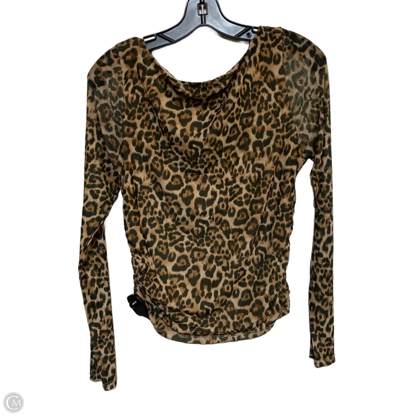 Top Long Sleeve By Madden Girl In Animal Print, Size: Xl