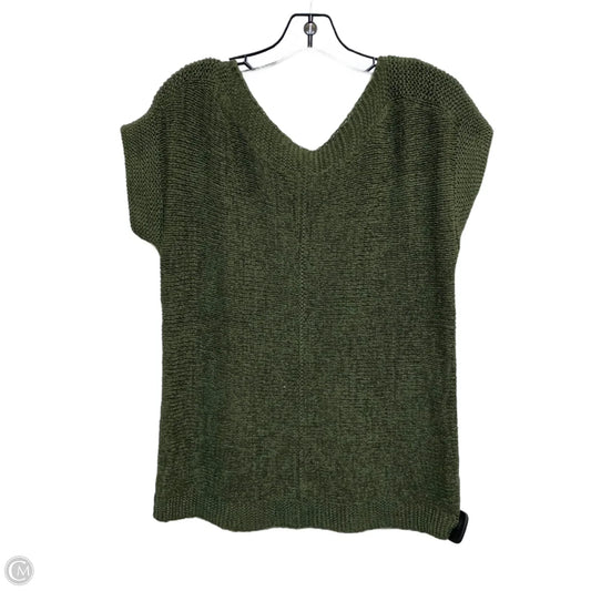 Sweater Short Sleeve By Cable And Gauge In Green, Size: M