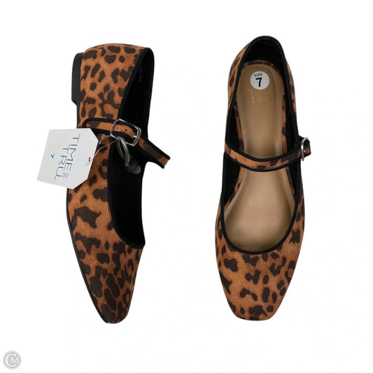 Shoes Flats By Time And Tru In Animal Print, Size: 7