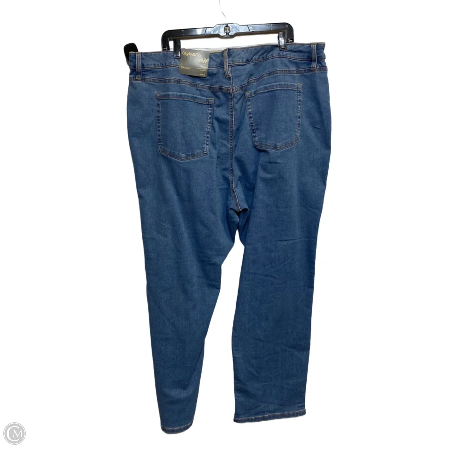 Jeans Straight By Style And Company In Blue Denim, Size: 24