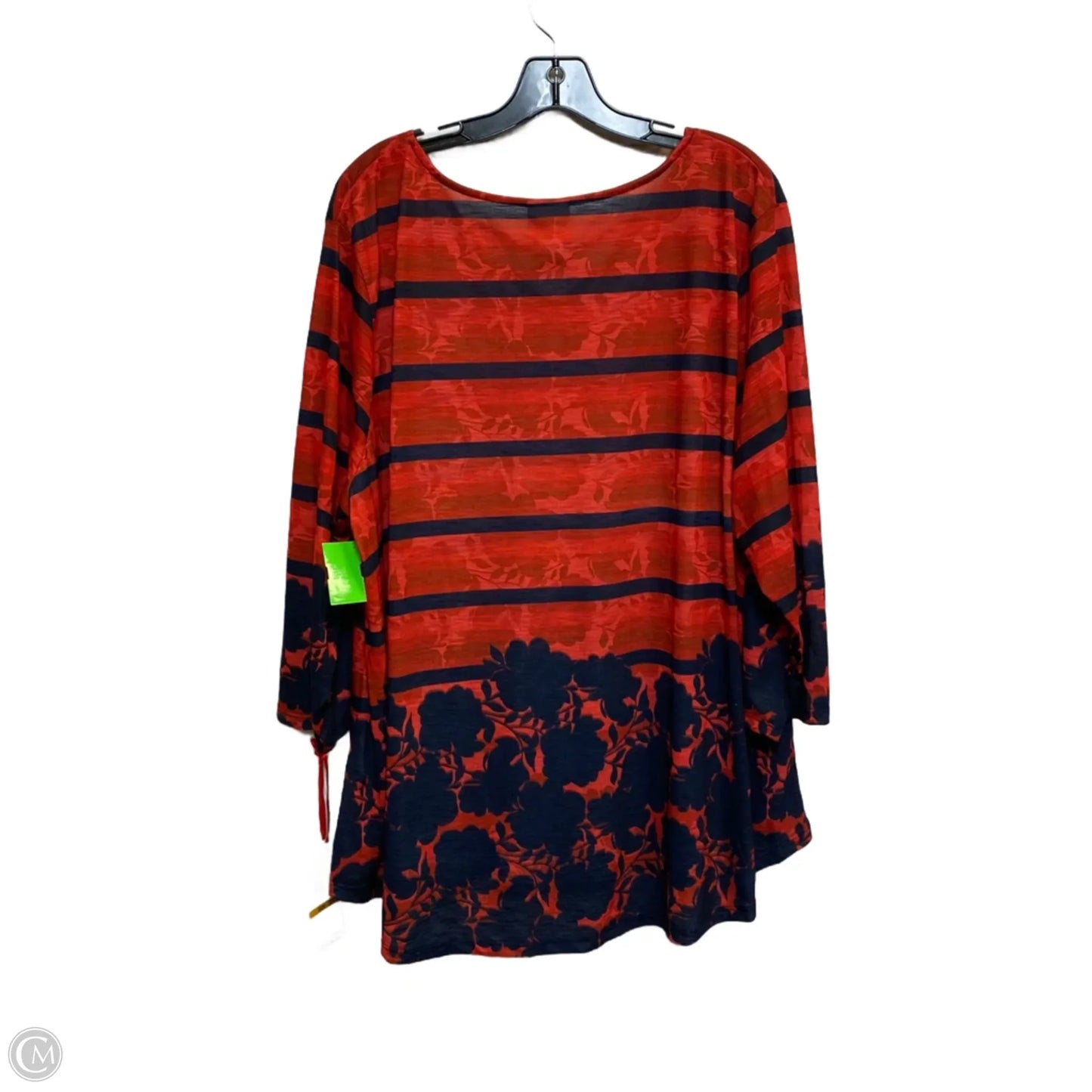 Top 3/4 Sleeve By Ruby Rd In Blue & Red, Size: 3x