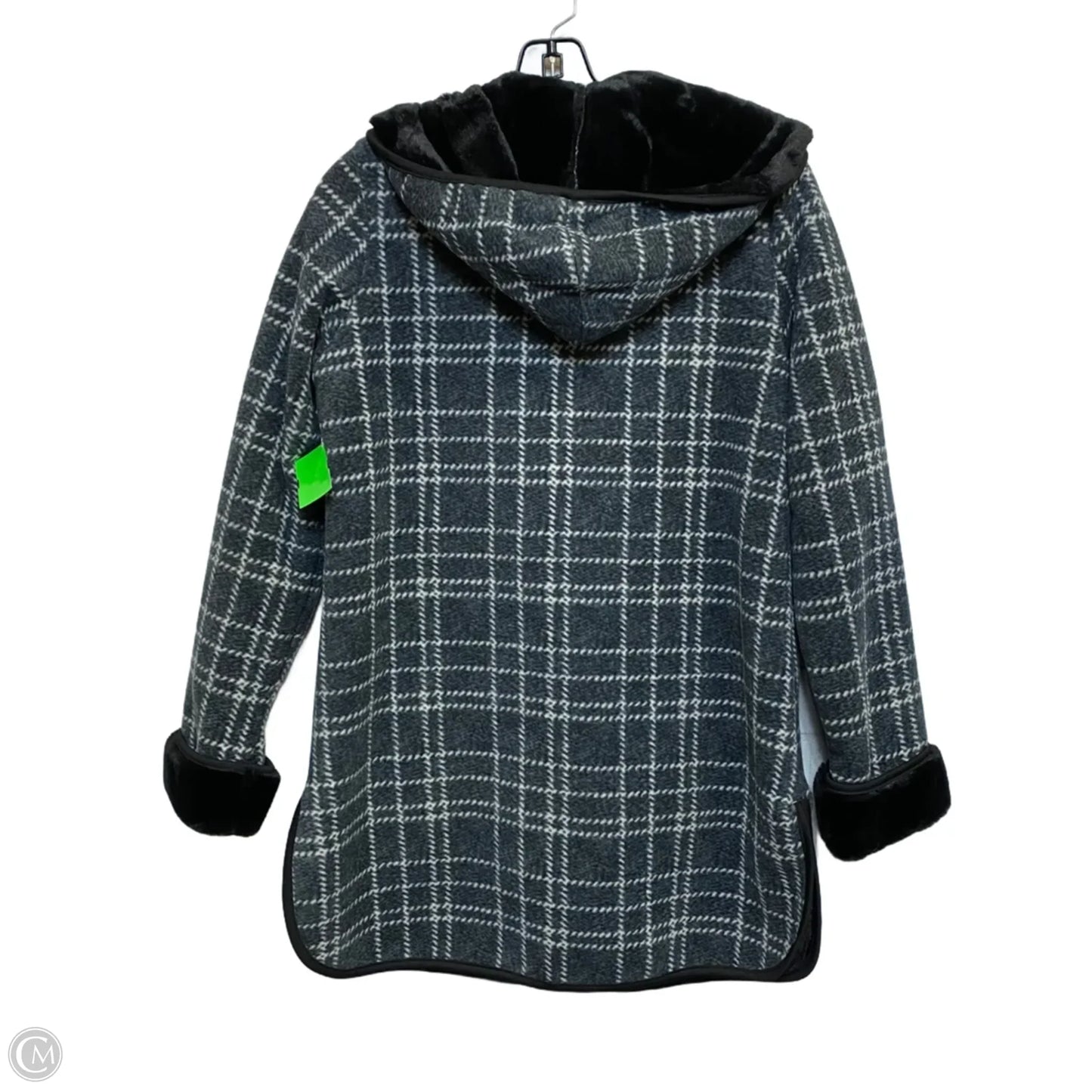 Jacket Fleece By Ike Behar In Black & Grey, Size: S