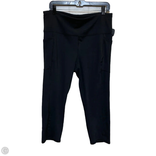 Athletic Capris By Rbx In Black, Size: Xl