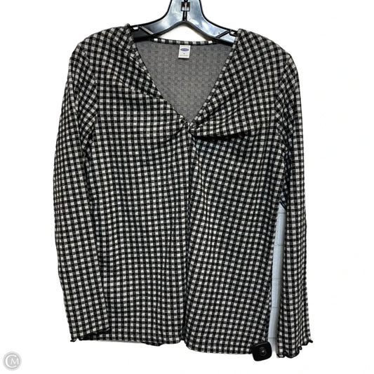 Top Long Sleeve By Old Navy In Black & Grey, Size: M