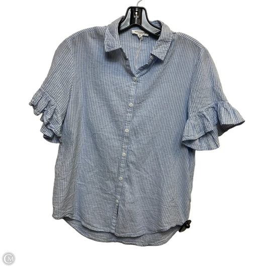 Top Short Sleeve By Beachlunchlounge In Blue & White, Size: S