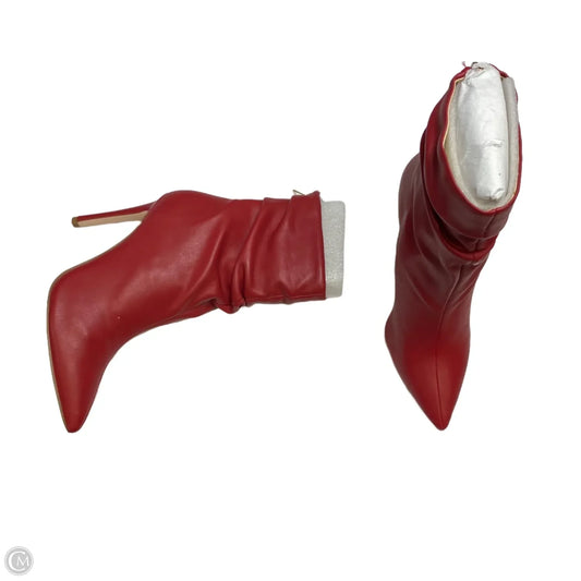 Boots Ankle Heels By Jessica Simpson In Red, Size: 8