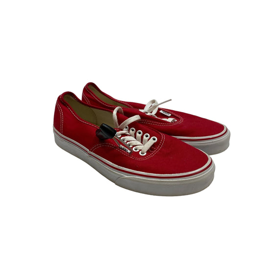 Red Shoes Sneakers Vans, Size 9
