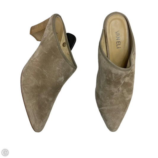 Shoes Heels Block By Vaneli In Taupe, Size: 8
