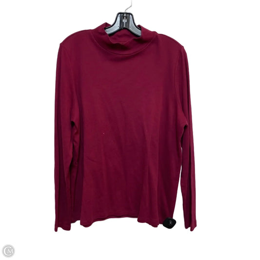 Top Long Sleeve Basic By Kim Rogers In Pink, Size: Xl