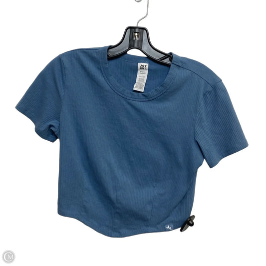 Athletic Top Short Sleeve By Joy Lab In Blue, Size: M