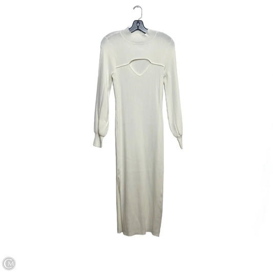 Dress Casual Midi By New York And Co In Cream, Size: M