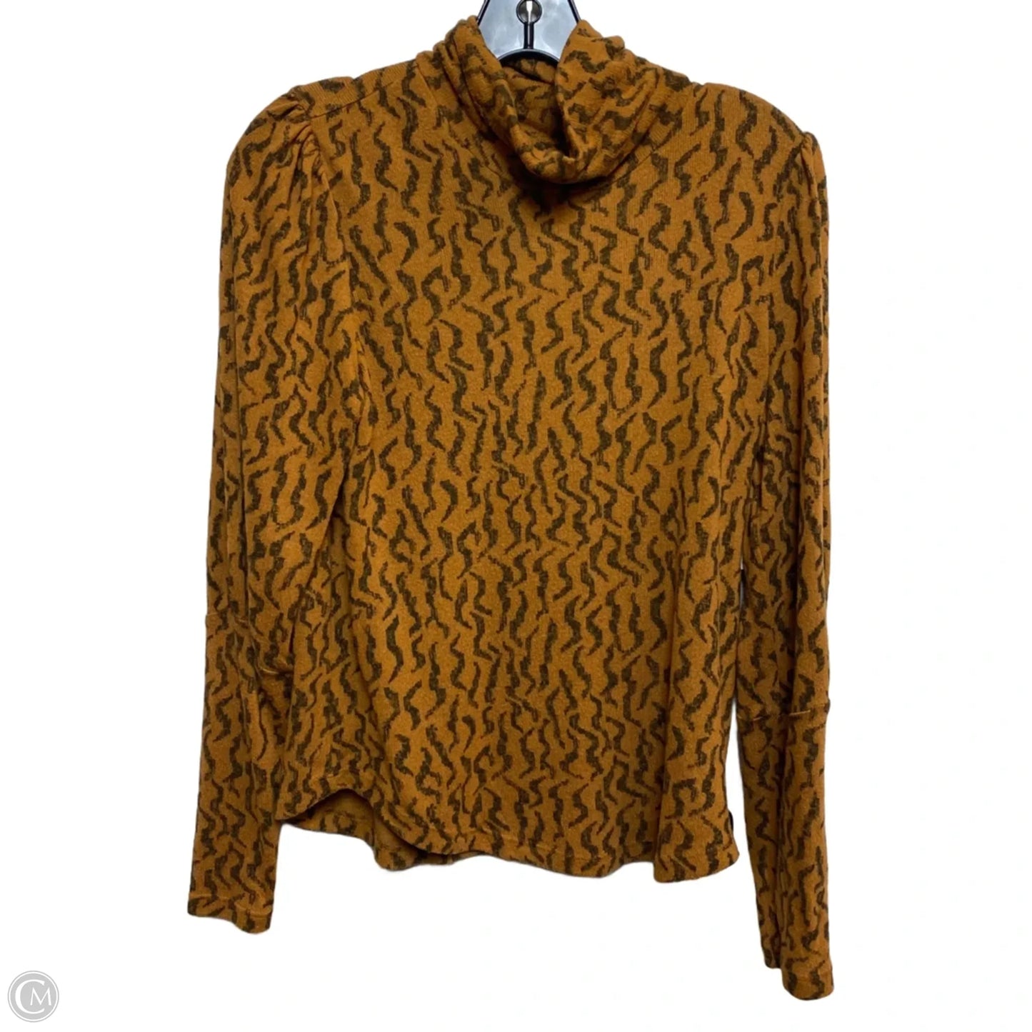 Top Long Sleeve By Anthropologie In Brown, Size: S