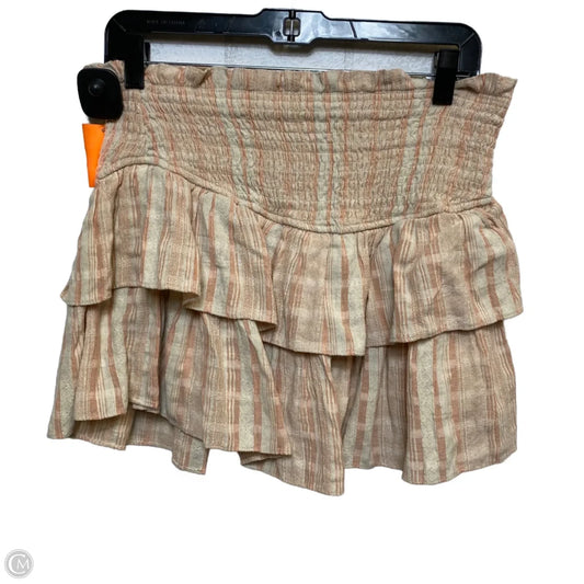 Skort By Mustard Seed In Orange & Tan, Size: L