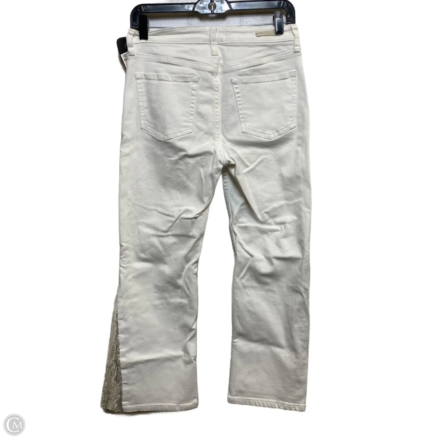Jeans Cropped By Pilcro In White Denim, Size: 4