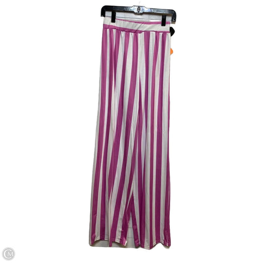 Pants Wide Leg By Cmf In Purple & White, Size: S