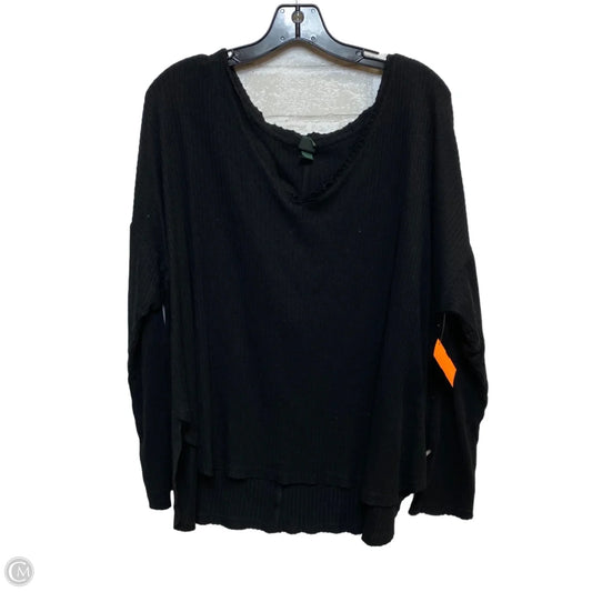 Top Long Sleeve By Wild Fable In Black, Size: Xl