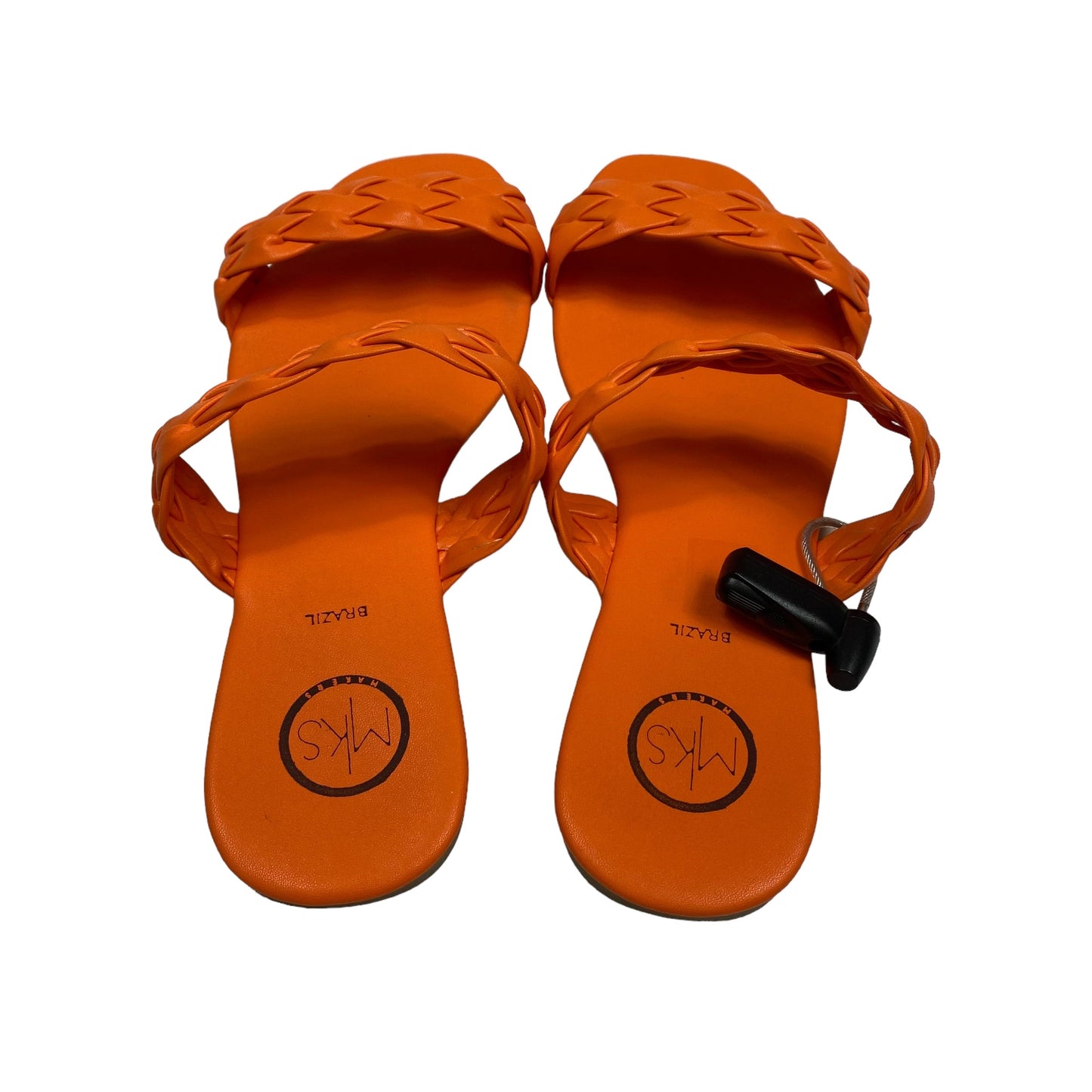 Orange Shoes Flats Makers, Size 8.5