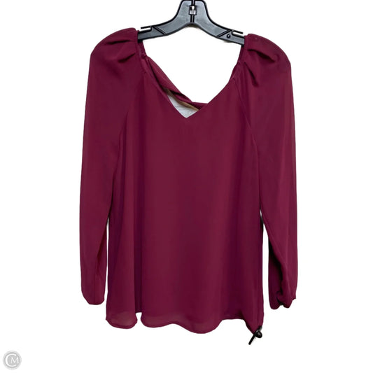 Top Long Sleeve By Nine West Apparel In Pink, Size: S