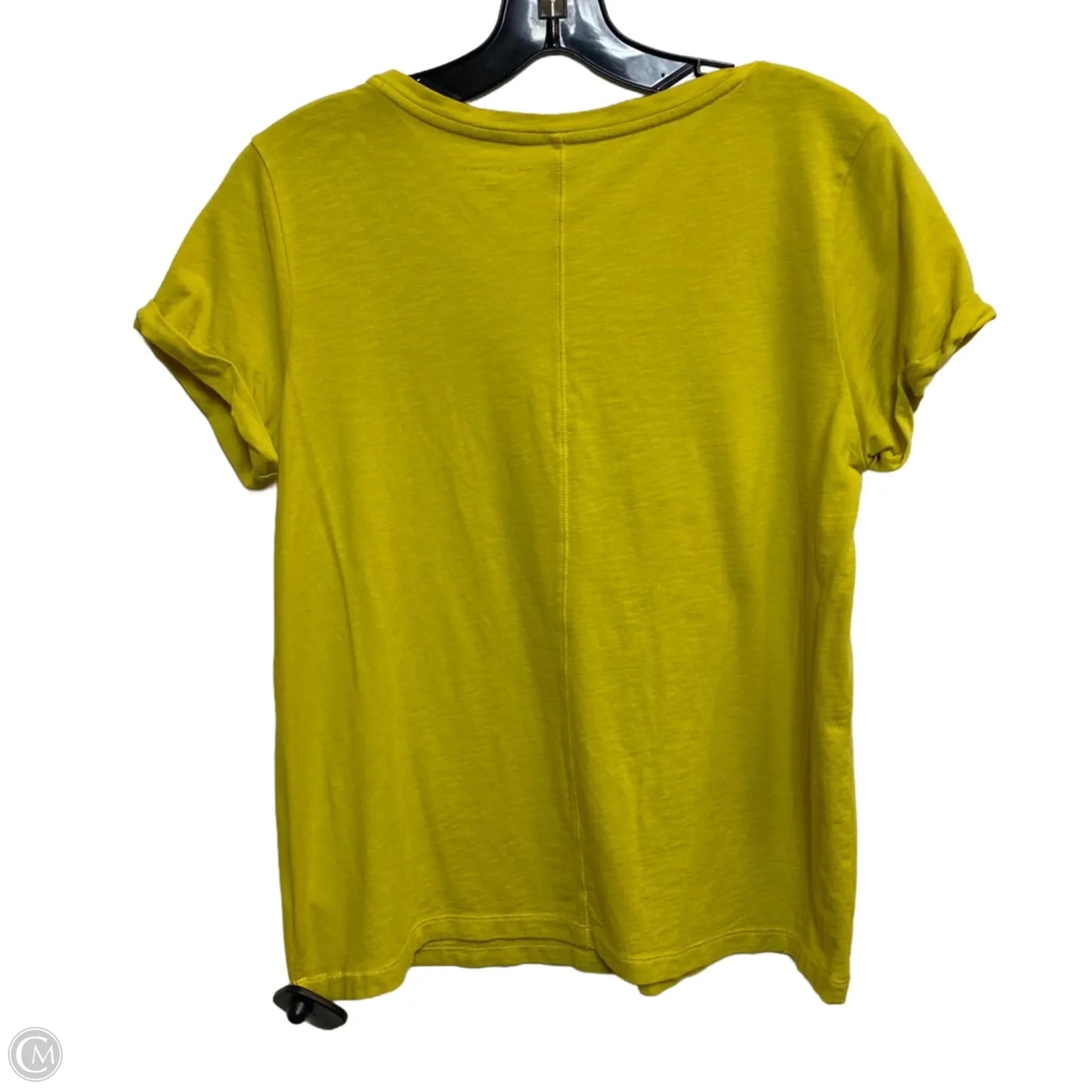 Top Short Sleeve Basic By Max Studio In Yellow, Size: M