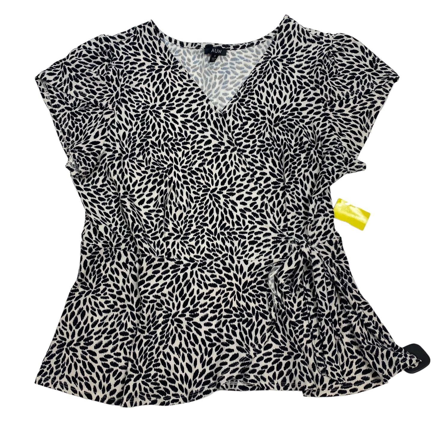 Black & White Top Short Sleeve Auw, Size 3x