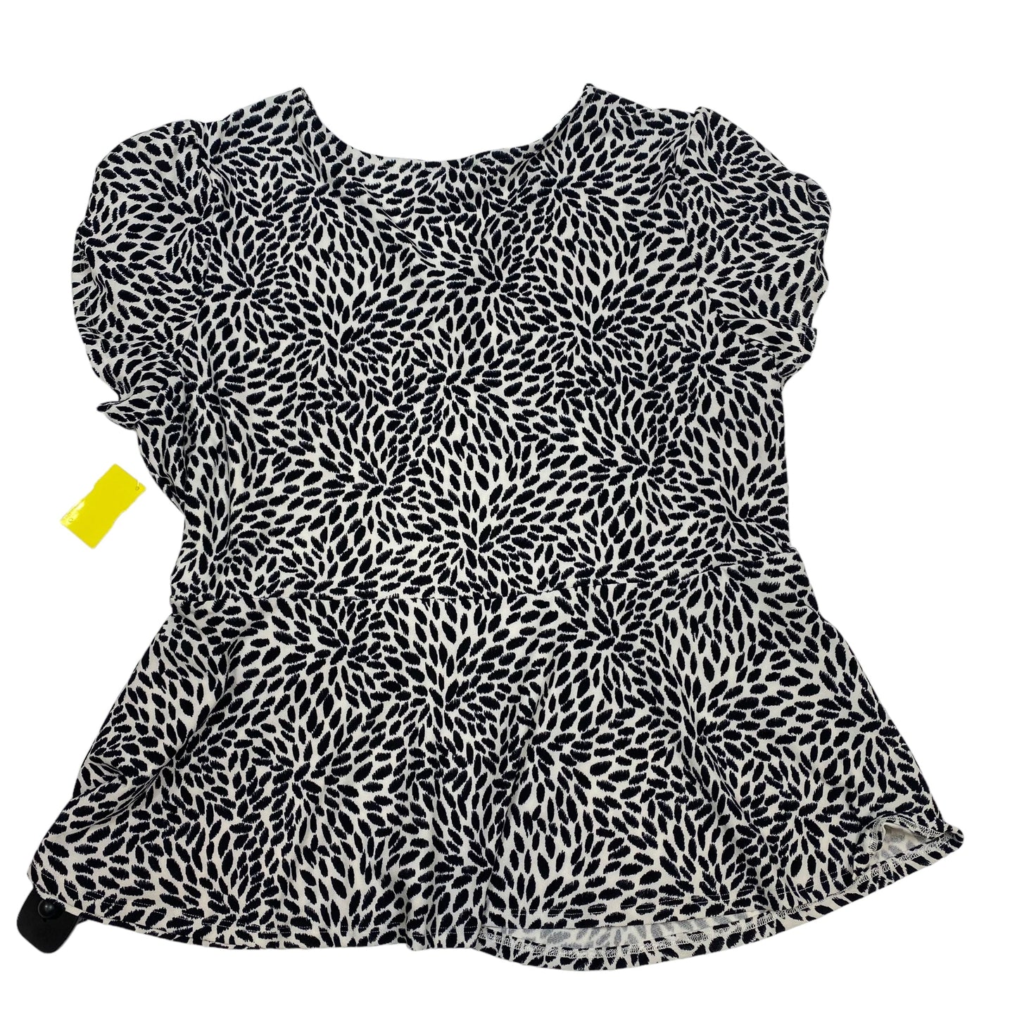 Black & White Top Short Sleeve Auw, Size 3x