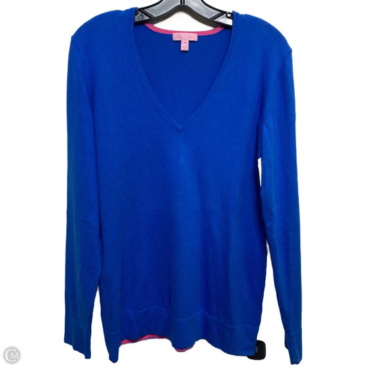Top Long Sleeve Designer By Lilly Pulitzer In Blue, Size: Xl