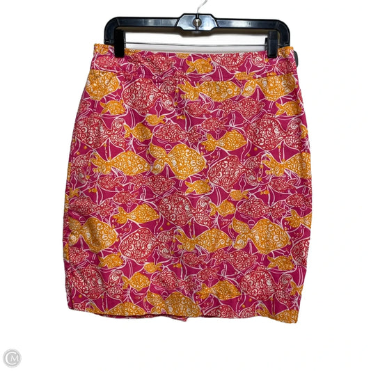Skirt Designer By Lilly Pulitzer In Orange & Pink, Size: L