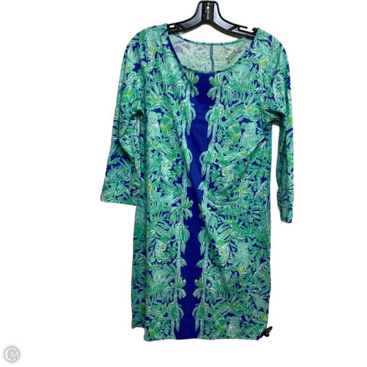Dress Designer By Lilly Pulitzer In Blue & Green, Size: M