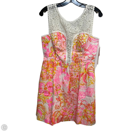 Dress Designer By Lilly Pulitzer In Orange & Pink, Size: M