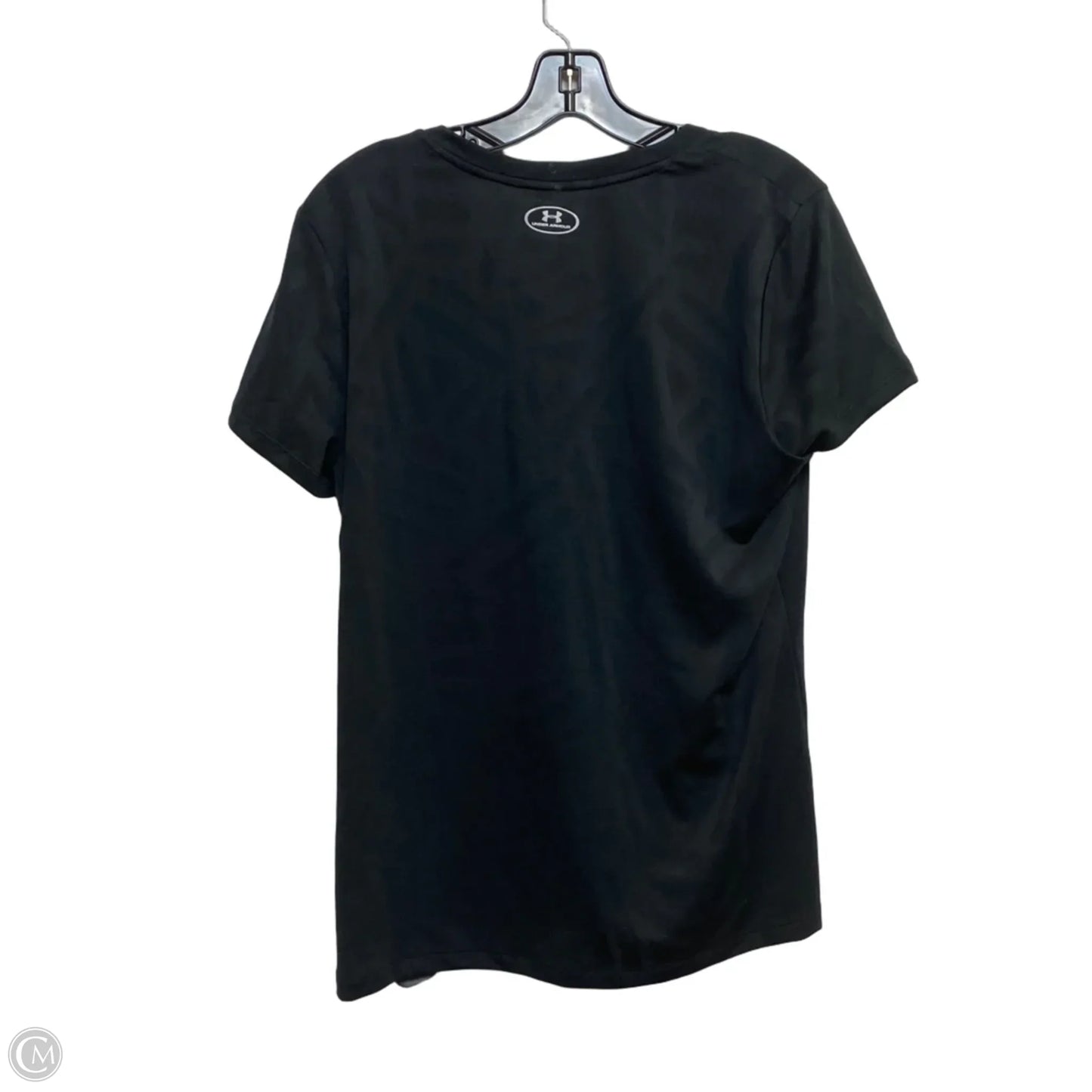 Athletic Top Short Sleeve By Under Armour In Black, Size: L