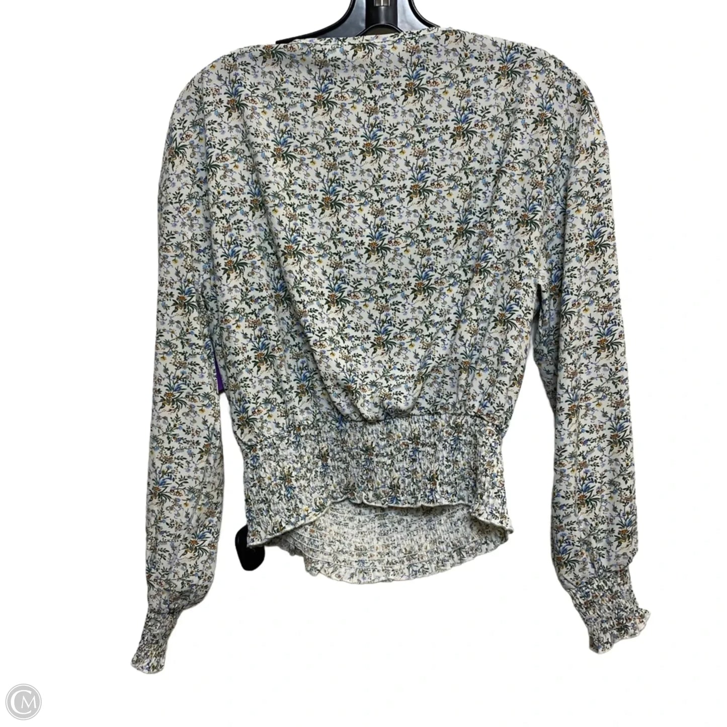 Top Long Sleeve By Vestique In Green & White, Size: S