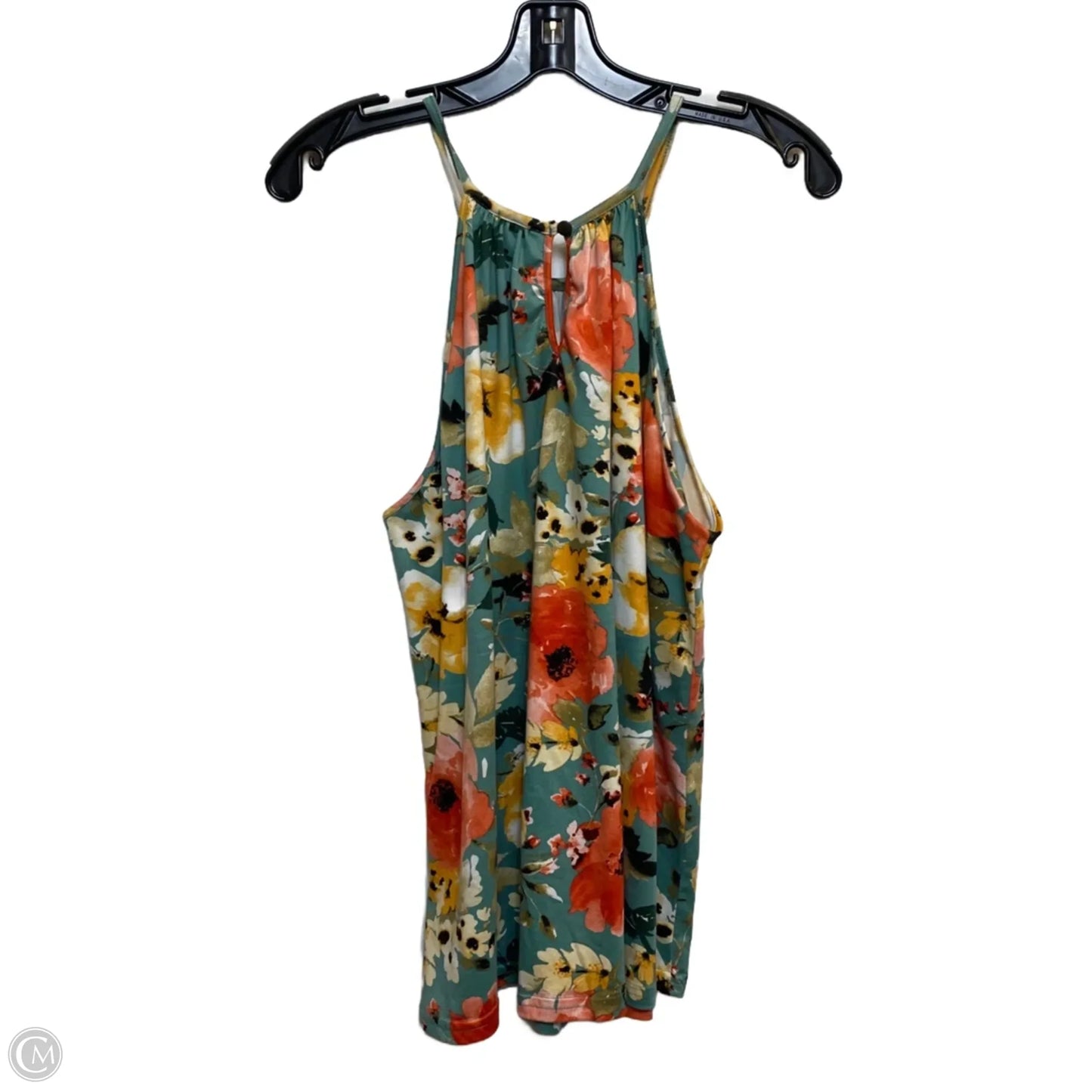 Top Sleeveless By Papermoon In Green & Red, Size: Xl