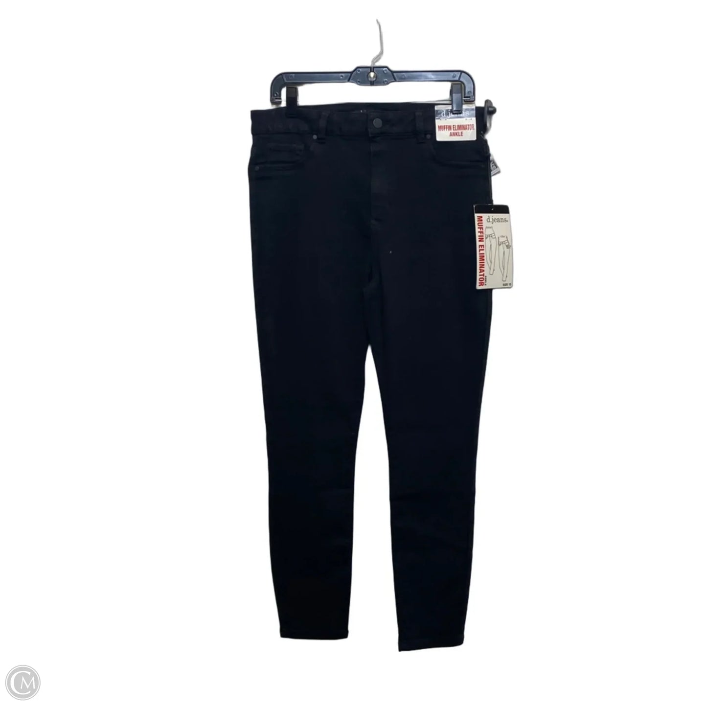 Jeans Skinny By D Jeans In Black Denim, Size: 12
