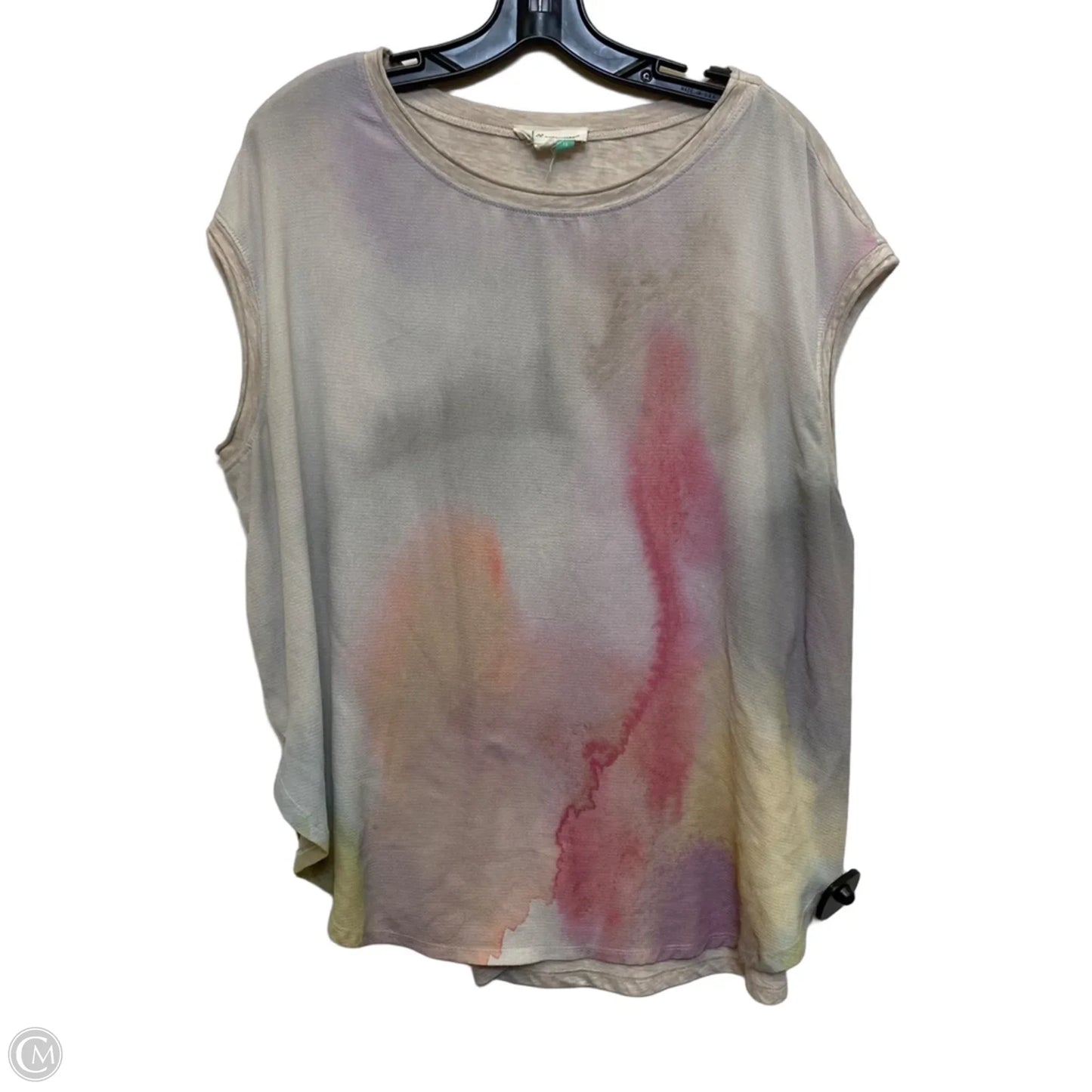 Top Sleeveless By Anthropologie In Beige, Size: 1x