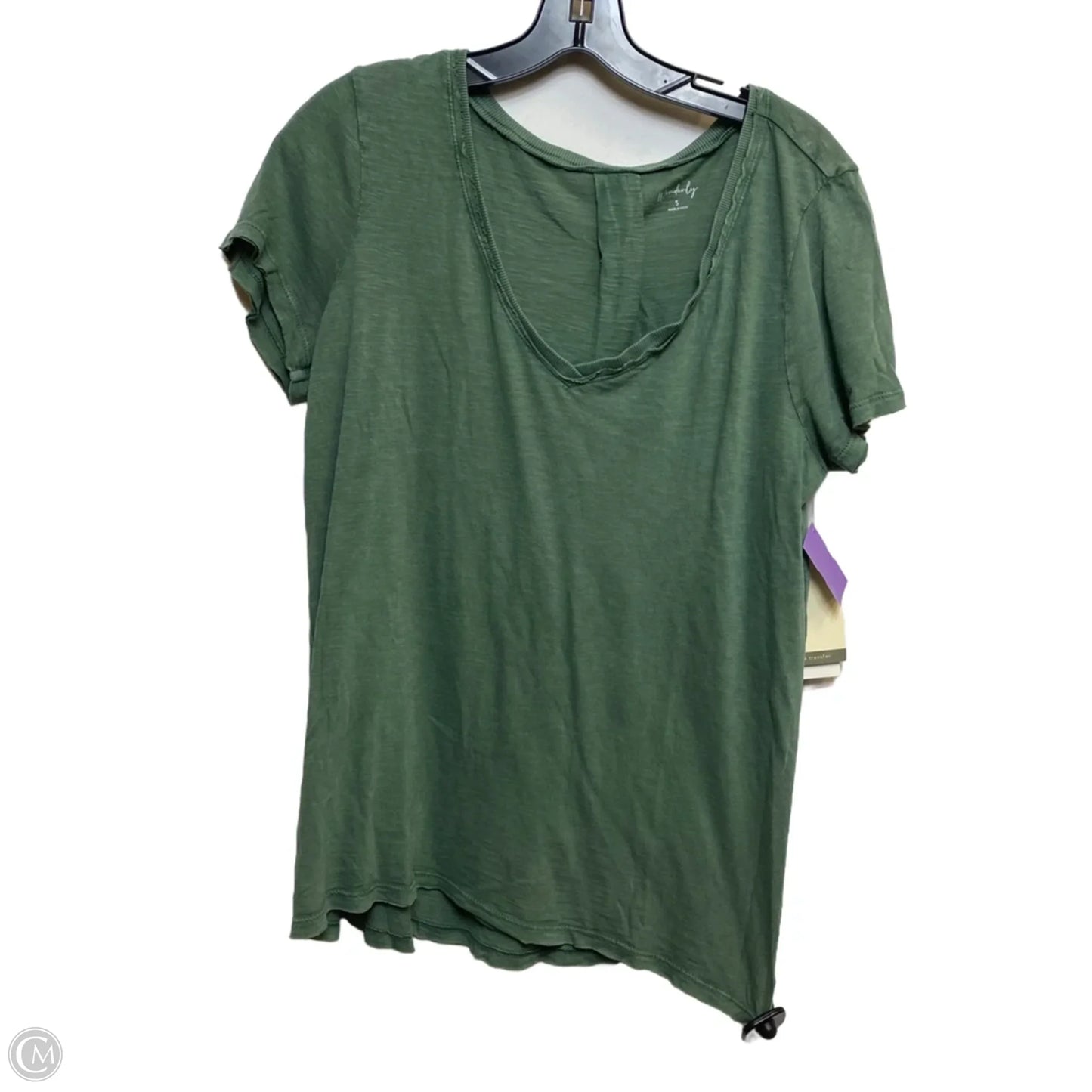 Top Short Sleeve By Wonderly In Green, Size: S