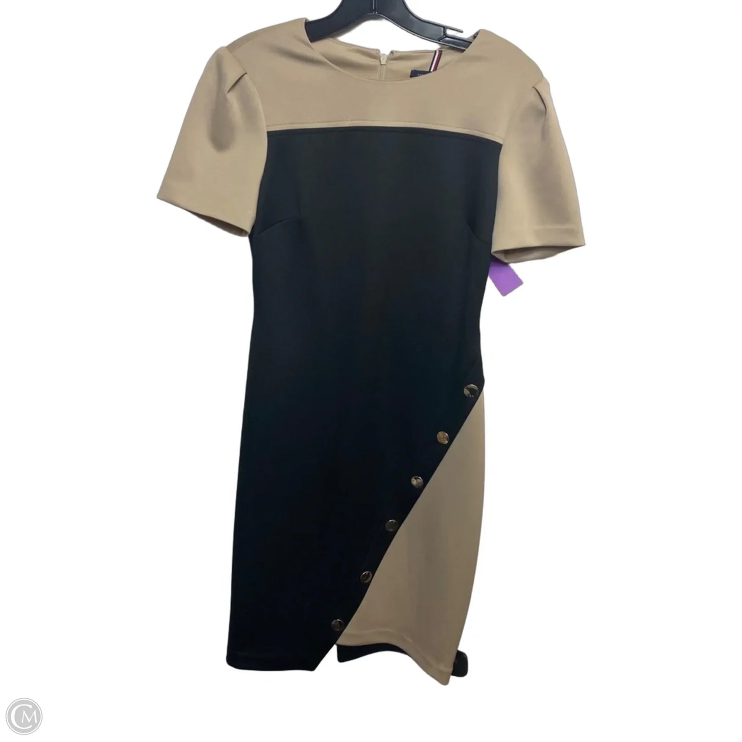 Dress Work By Tommy Hilfiger In Black & Tan, Size: Xs