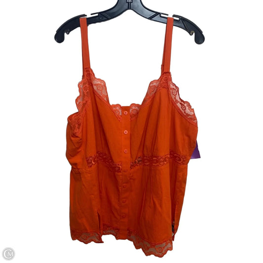 Top Sleeveless By Torrid In Orange, Size: 3x