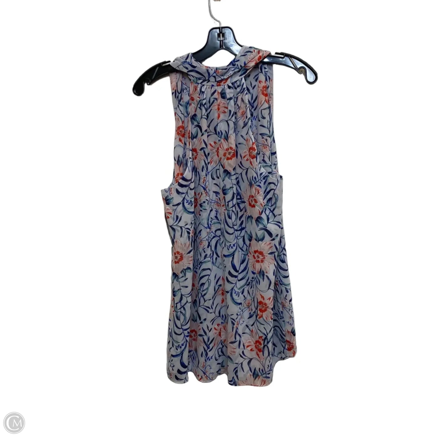 Top Sleeveless By Cabi In Blue Red & White, Size: M