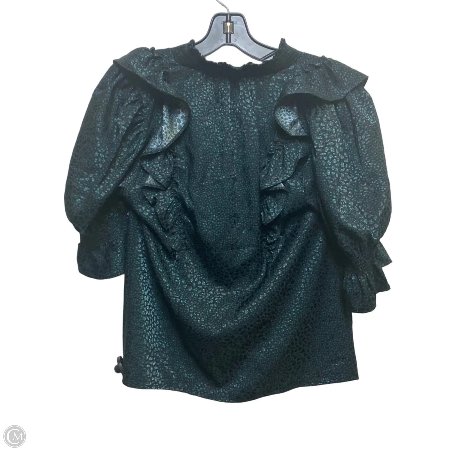 Top Short Sleeve By Good Hart In Black & Green, Size: Xs