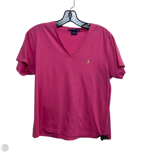 Top Short Sleeve By Ralph Lauren In Pink, Size: L