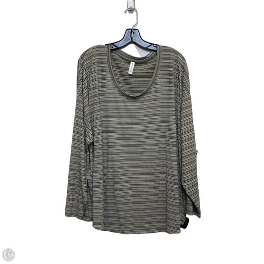 Top Long Sleeve By Athleta In Black & Cream, Size: 3x