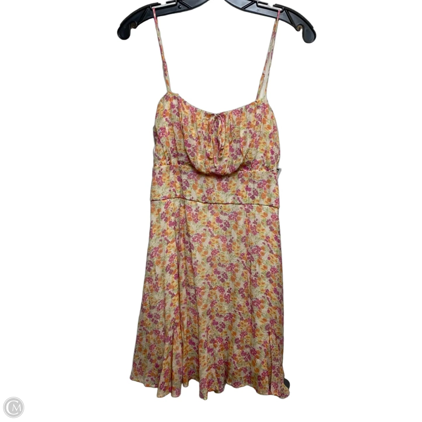 Dress Casual Short By Mi Ami In Orange & Pink, Size: M