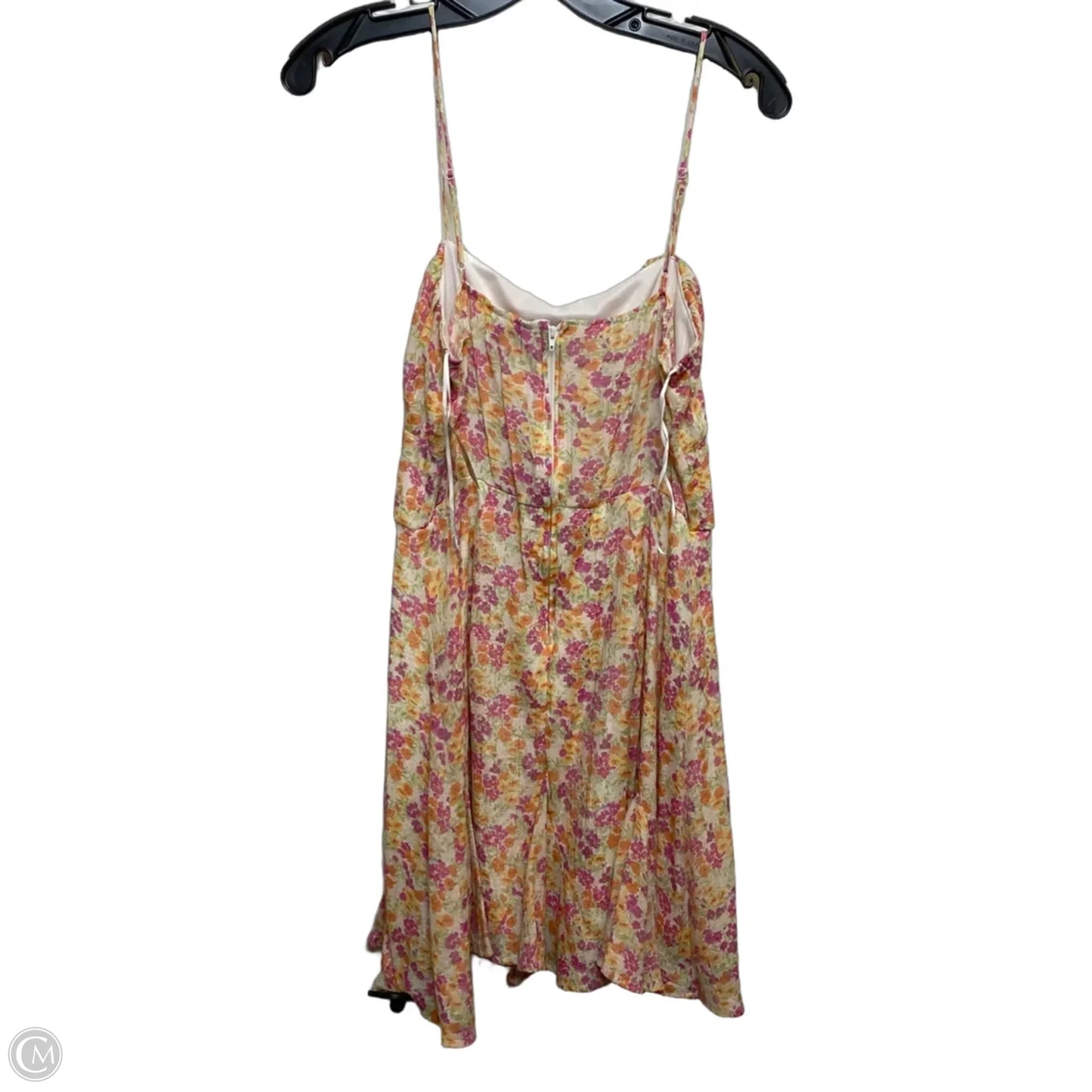 Dress Casual Short By Mi Ami In Orange & Pink, Size: M