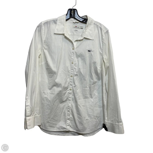 Top Long Sleeve Designer By Vineyard Vines In White, Size: L