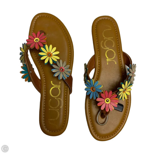 Sandals Flats By Sugar In Multi-colored, Size: 7.5