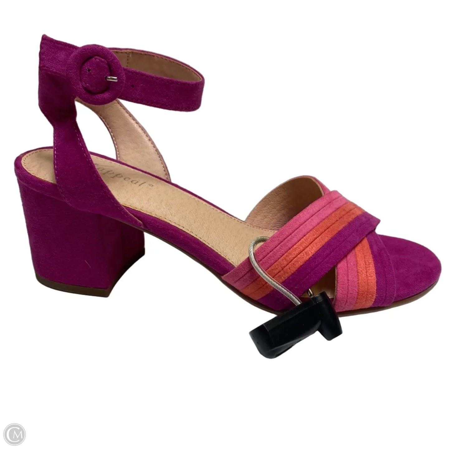 Sandals Heels Block By Xappeal In Pink, Size: 7