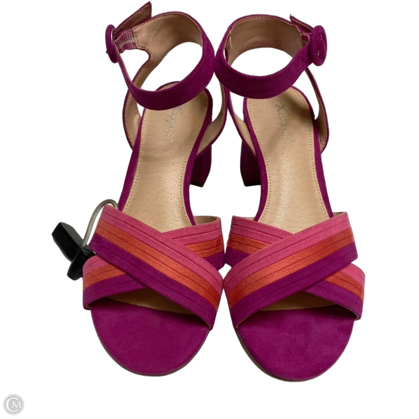 Sandals Heels Block By Xappeal In Pink, Size: 7