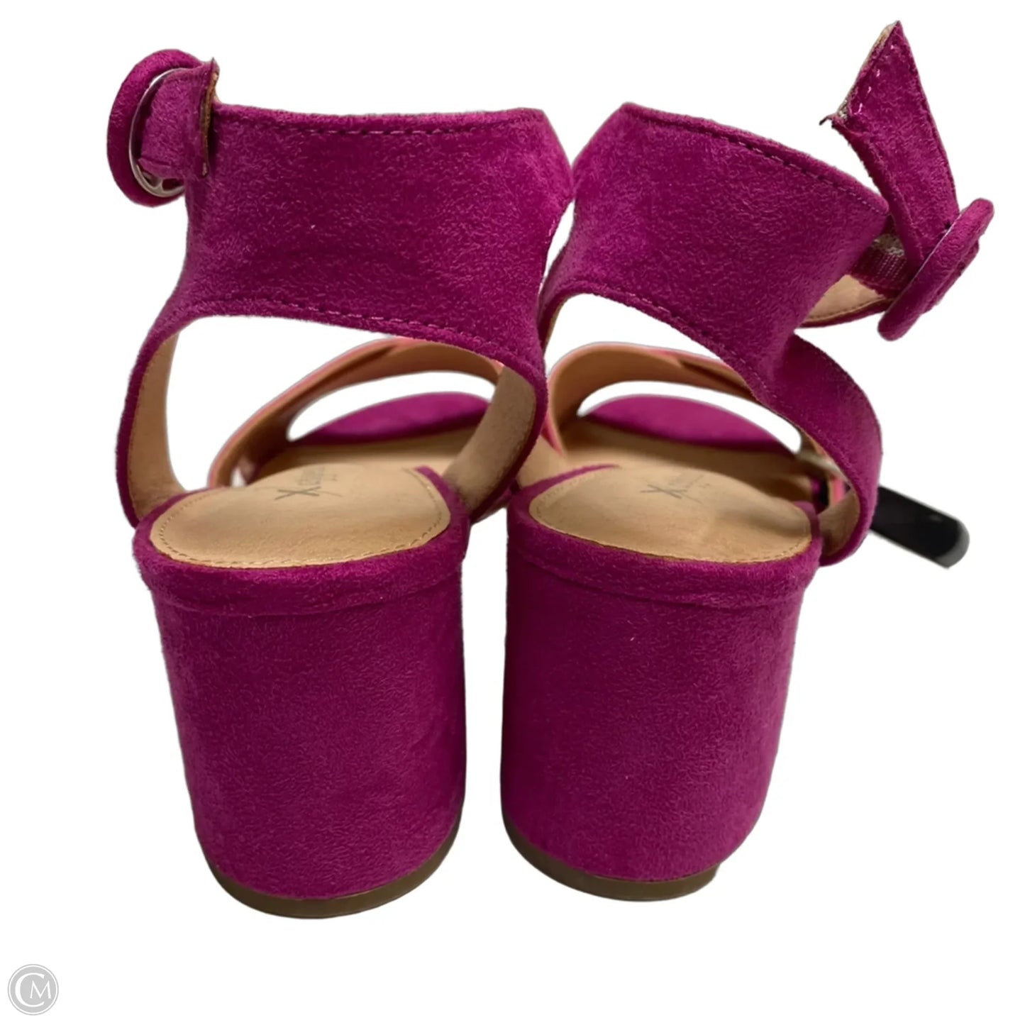 Sandals Heels Block By Xappeal In Pink, Size: 7