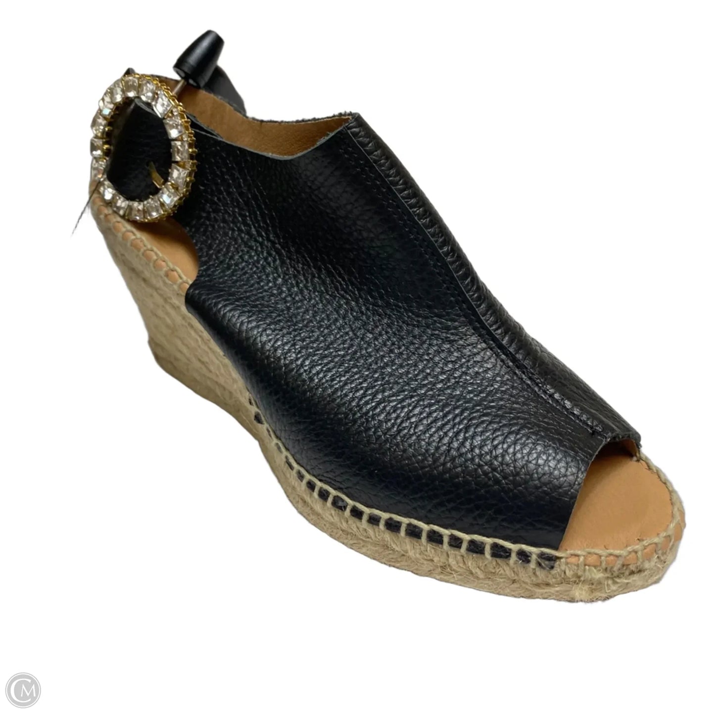 Sandals Heels Wedge By Maypol In Black, Size: 6.5
